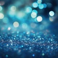blue glitter sparkle bokeh glittered background with varying focus