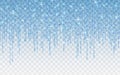 Blue glitter sparkle on a transparent background. Cyan Vibrant background with twinkle lights. Vector illustration Royalty Free Stock Photo