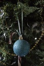 Blue glittery bauble