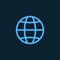 Blue global connection symbol vector