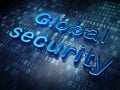 Blue Global Security on digital background