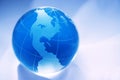 Blue globe of north america Royalty Free Stock Photo