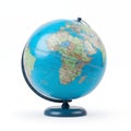 Blue Globe Showing Map Of Continents On White Background Royalty Free Stock Photo