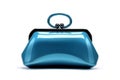 Blue Glossy Bag Isolated on Transparent Background. AI Royalty Free Stock Photo