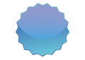 Blue Glossy Button with Serration Royalty Free Stock Photo