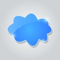 Blue Glossy Cloud Icon