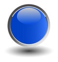 Blue glossy web button Royalty Free Stock Photo