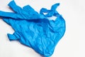 Blue glove on white background Royalty Free Stock Photo
