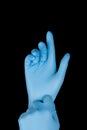 Blue gloves Royalty Free Stock Photo