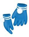 Blue gloves