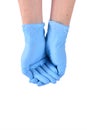 Blue gloves