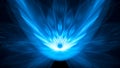 Blue glowing asteroid impact 8k background abstract background