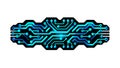 Blue Glowing Circuit Board Motif, Tech Design Element, vector design Generative AI Royalty Free Stock Photo