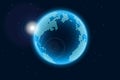 Blue glowing Earth Royalty Free Stock Photo