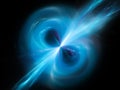 Blue glowing electromagnetic field in space Royalty Free Stock Photo