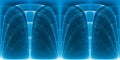 Blue glowing futuristic cpu panorama texture for VR