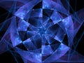 Blue glowing futuristic quantum technology