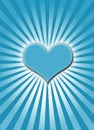 Blue glowing heart