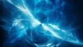 Blue glowing high energy plasma field in space