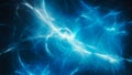 Blue glowing high energy plasma force field in space abstract background Royalty Free Stock Photo