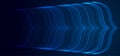 Blue glowing linear arrows abstract futuristic tech background Royalty Free Stock Photo