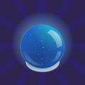 Blue glowing magic ball Royalty Free Stock Photo