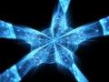 Blue glowing nanotechnology hub abstract background