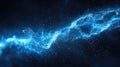 Blue glowing particles representing data stream concept Royalty Free Stock Photo