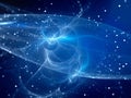 Blue glowing plasma force fields in space Royalty Free Stock Photo