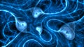 Blue glowing quantum correlation abstract background Royalty Free Stock Photo
