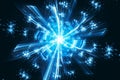 Blue glowing quantum fractal