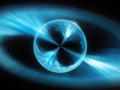 Blue supermassive mysterios object in space gamma ray burst, computer generated abstract background, 3D rendering