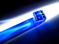 Blue Glowing Translucent Dice Royalty Free Stock Photo