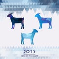 Blue goats, the symbol of the new year of the goat