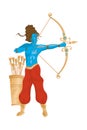 Blue god rama archery hindu religion icon