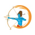 Blue god rama archery hindu religion icon