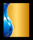 Blue and gold abstract background