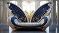 Blue And Gold Butterfly Chair Inspired By Vincent Callebaut