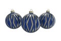 Blue and gold decorative Christmas balls. Isolated New Year image.