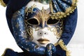 Blue with gold elegant traditional venetian mask