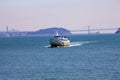 Blue And Gold Ferry Boat On San Francisco Bay With Passengers