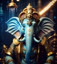 Blue Lord Ganesh statue