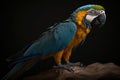 Blue and gold macaw, colorful parrot native to South America