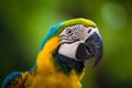 Blue & Gold Macaw parrot face