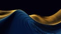 Blue and Gold Minimalist Abstract With Wave or Curves Background Royalty Free Stock Photo