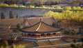 Blue Gold Pavilion Forbidden City Beijing China Royalty Free Stock Photo