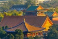 Blue Gold Pavilion Forbidden City Beijing China Royalty Free Stock Photo