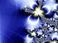 Blue and Gold Star Background Fractal Royalty Free Stock Photo