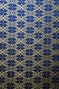 Blue and gold traditional Thai fabric texture background
