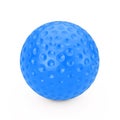 Blue Golf Ball. 3d Rendering